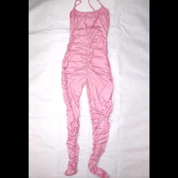 Pink Stacked Jumpsuit Size Small - Picture 2 of 2